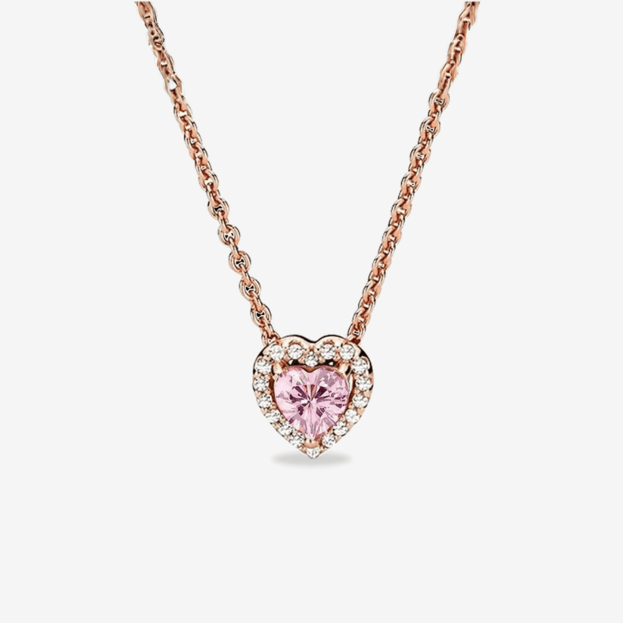 Pembe Taşlı Pandora Kolye